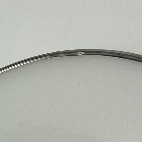 Anchor Hocking Bowl Medium Milk Glass Silver Rim Vintage Ovenproof Dinnerware - Picture 9 of 12